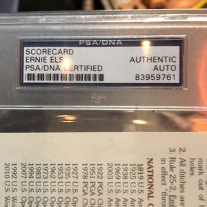 Autographed score card by be Big Easy!!!!